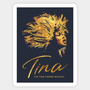 singer tina turner vintage gold silhouette Sticker